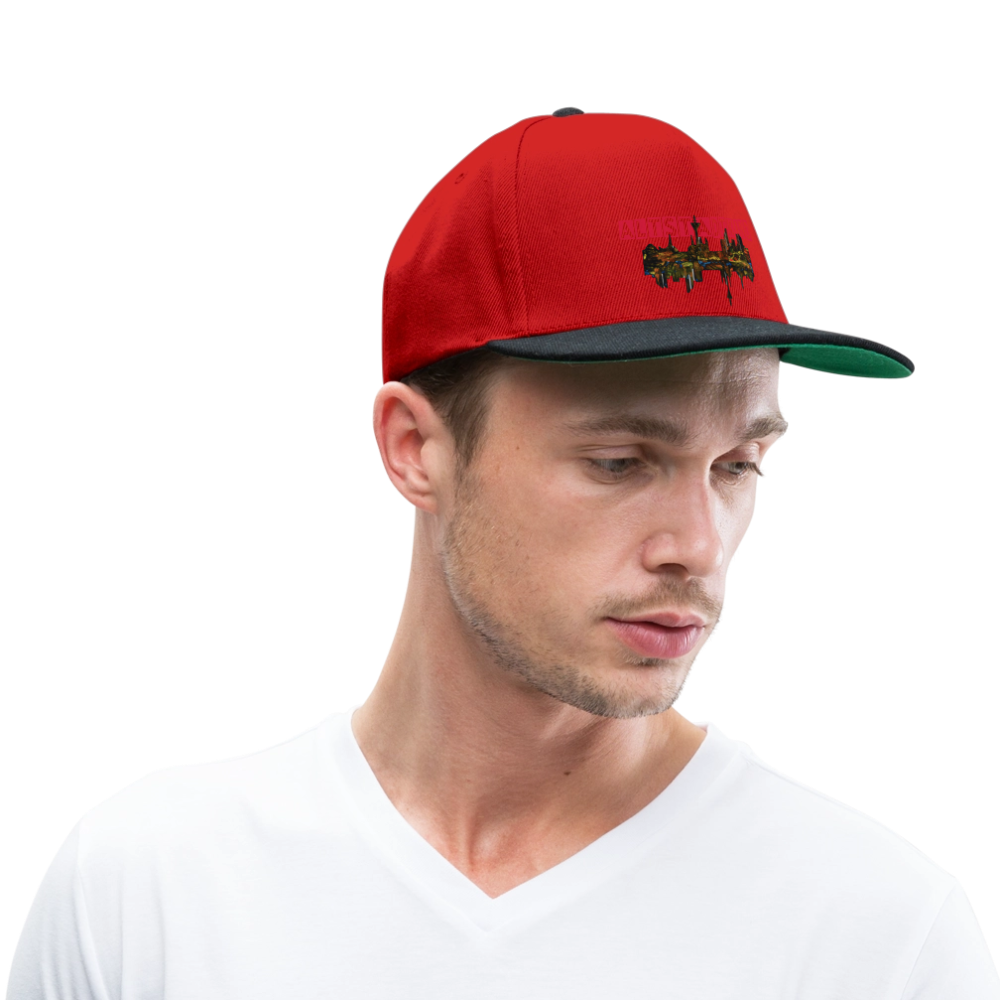 Snapback Cap - Rot/Schwarz