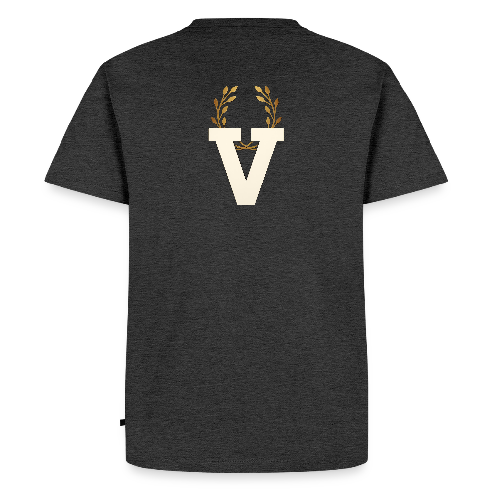 Männer Premium T-Shirt Düsseldorfer Skyline V.7 - Anthrazit meliert