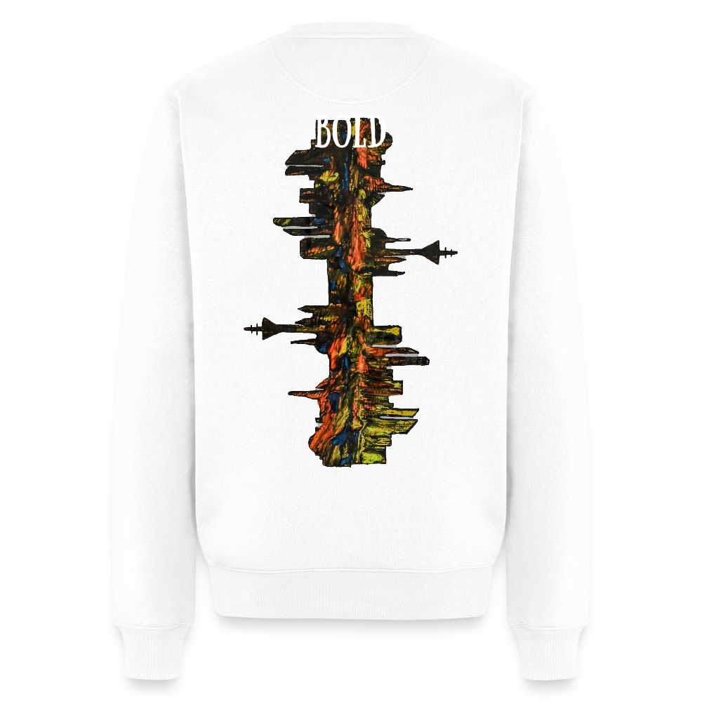 Männer Hoodie Düsseldorfer Skyline Backprint - Weiß