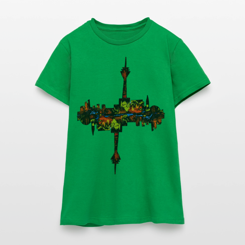 Frauen T-Shirt Düsseldorfer Skyline V.7 - Kelly Green