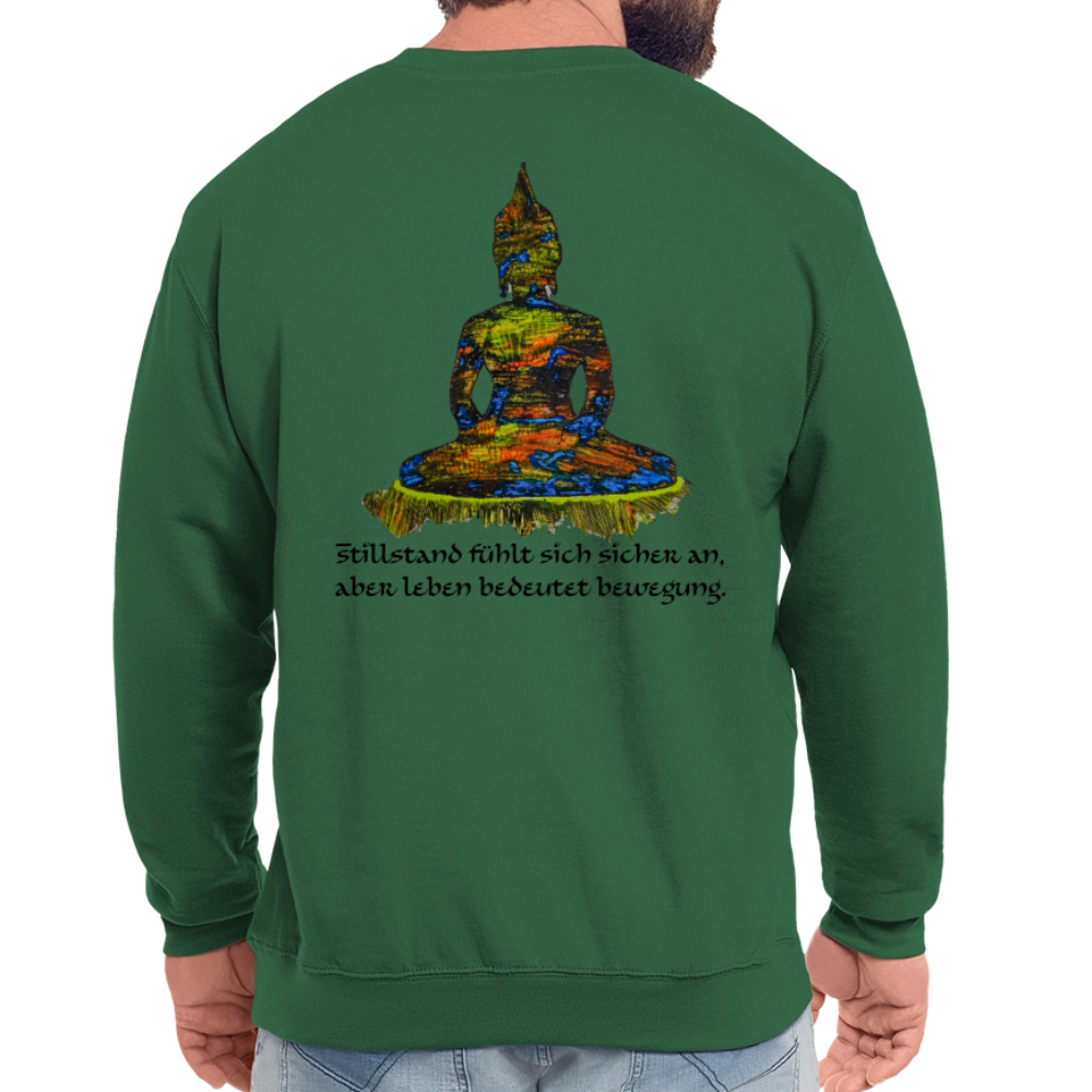 Unisex Pulli Buddha Backprint - Grün