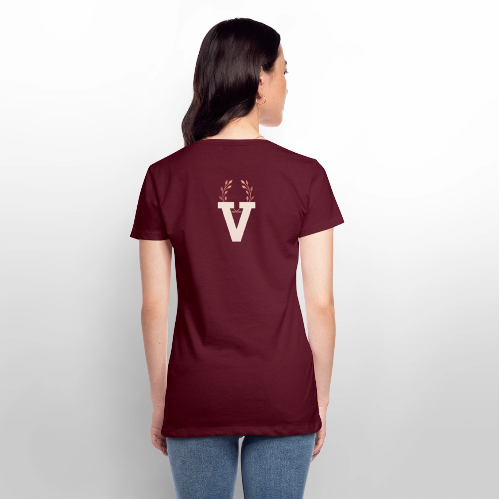 Frauen Premium  T-Shirt Gaia - Burgunderrot