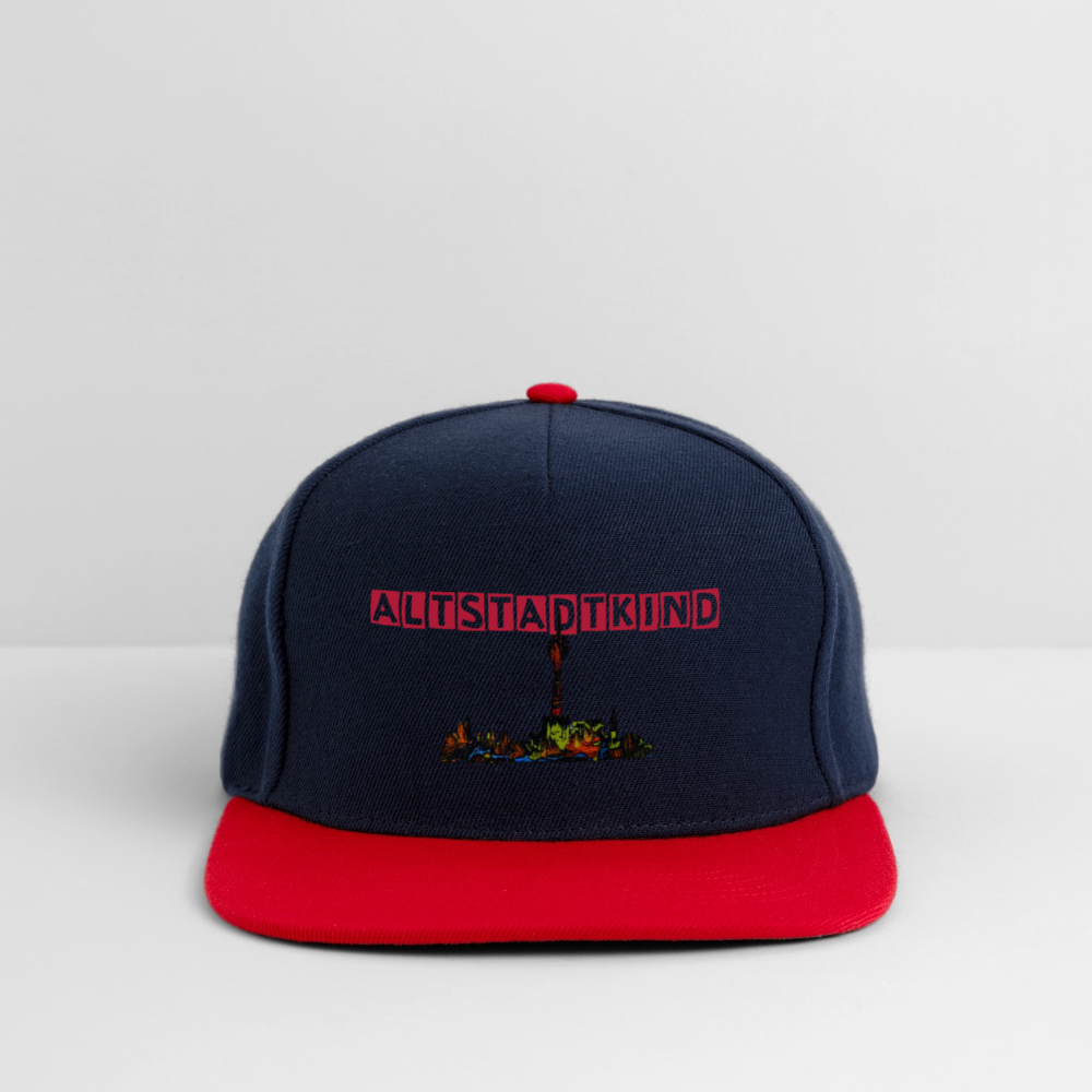 Snapback Cap - Navy/Rot