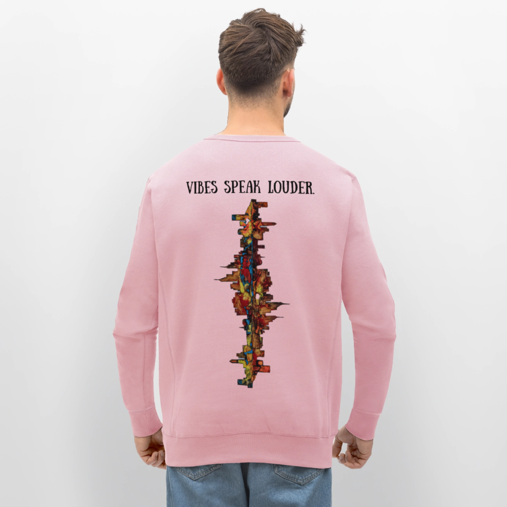 Unisex Bio Pulli Frankfurter Skyline Backprint - Hellrosa
