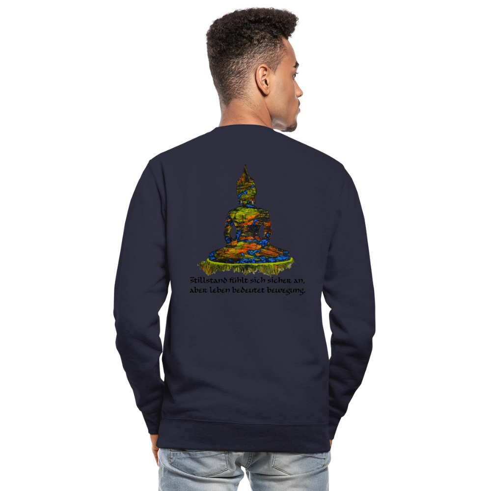 Unisex Pulli Buddha Backprint - Navy