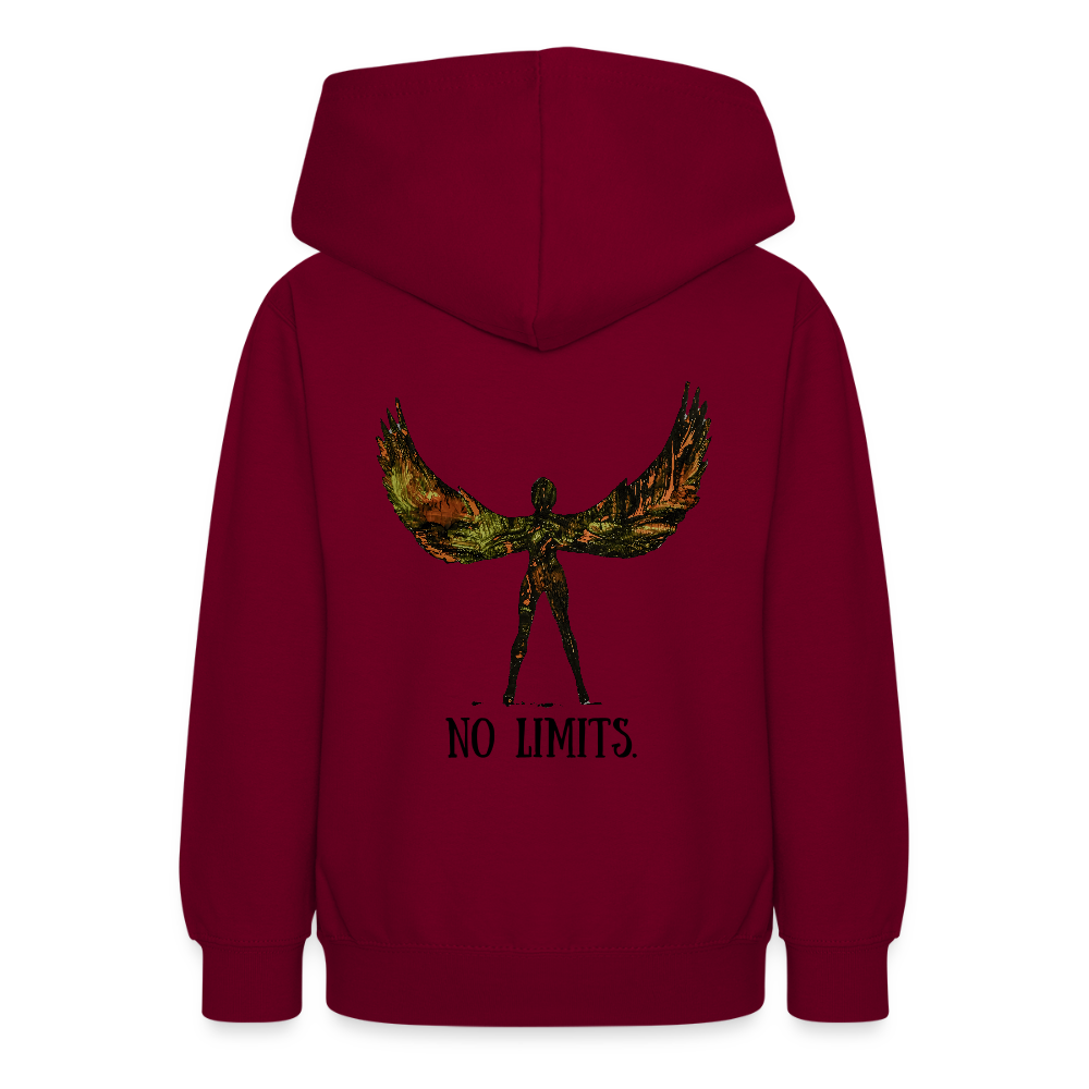 Teenager Hoodie Angel Backprint - Bordeaux