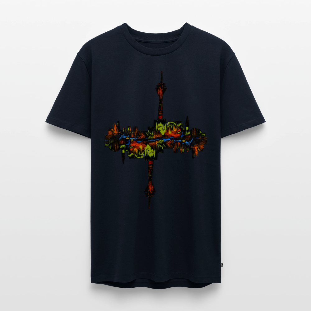 Männer Premium T-Shirt Düsseldorfer Skyline V.7 - Navy